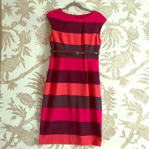 Ellen Tracey Jewel Tone belted dress